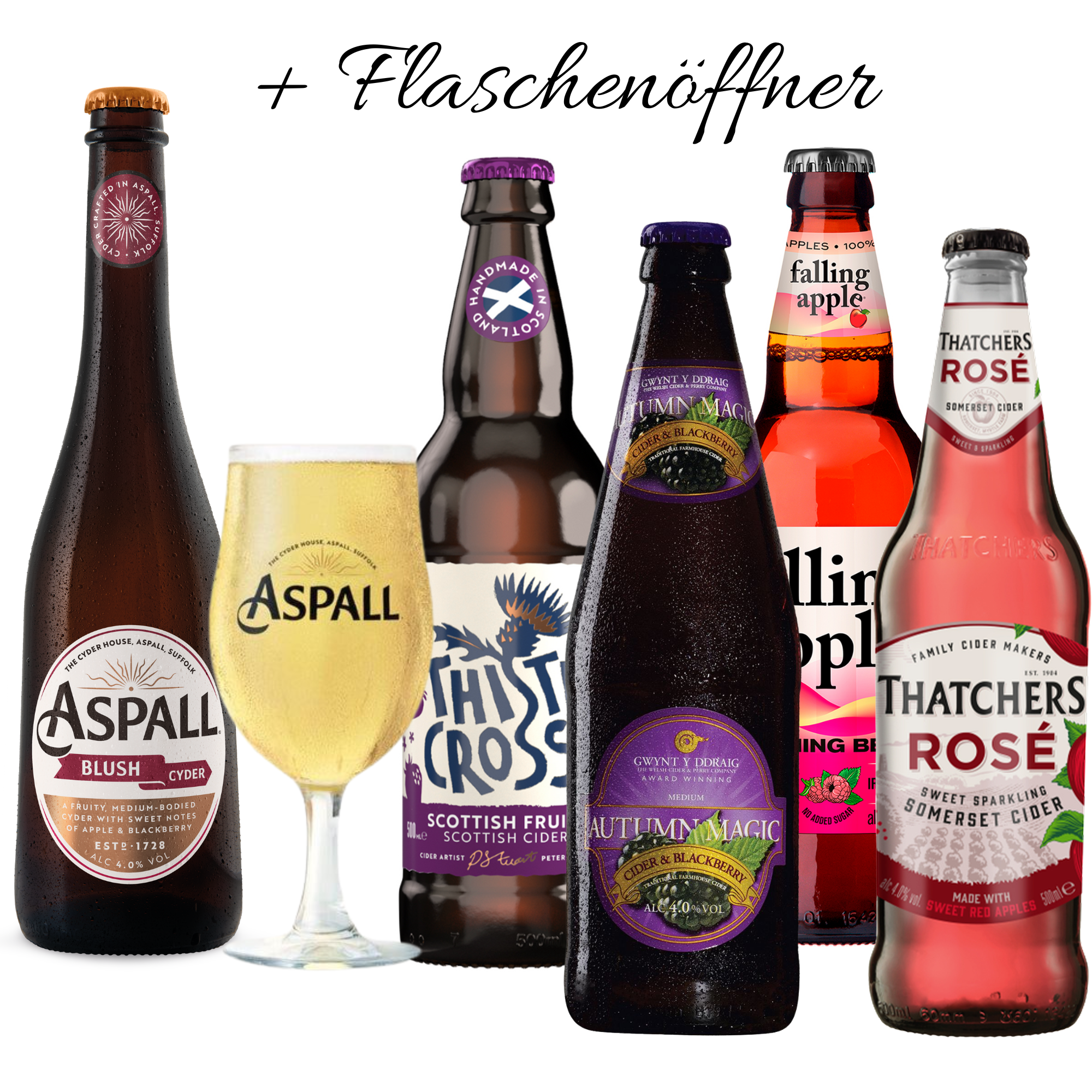 Muttertags-Geschenkset 5x500ml + Kelch + Flaschenöffner