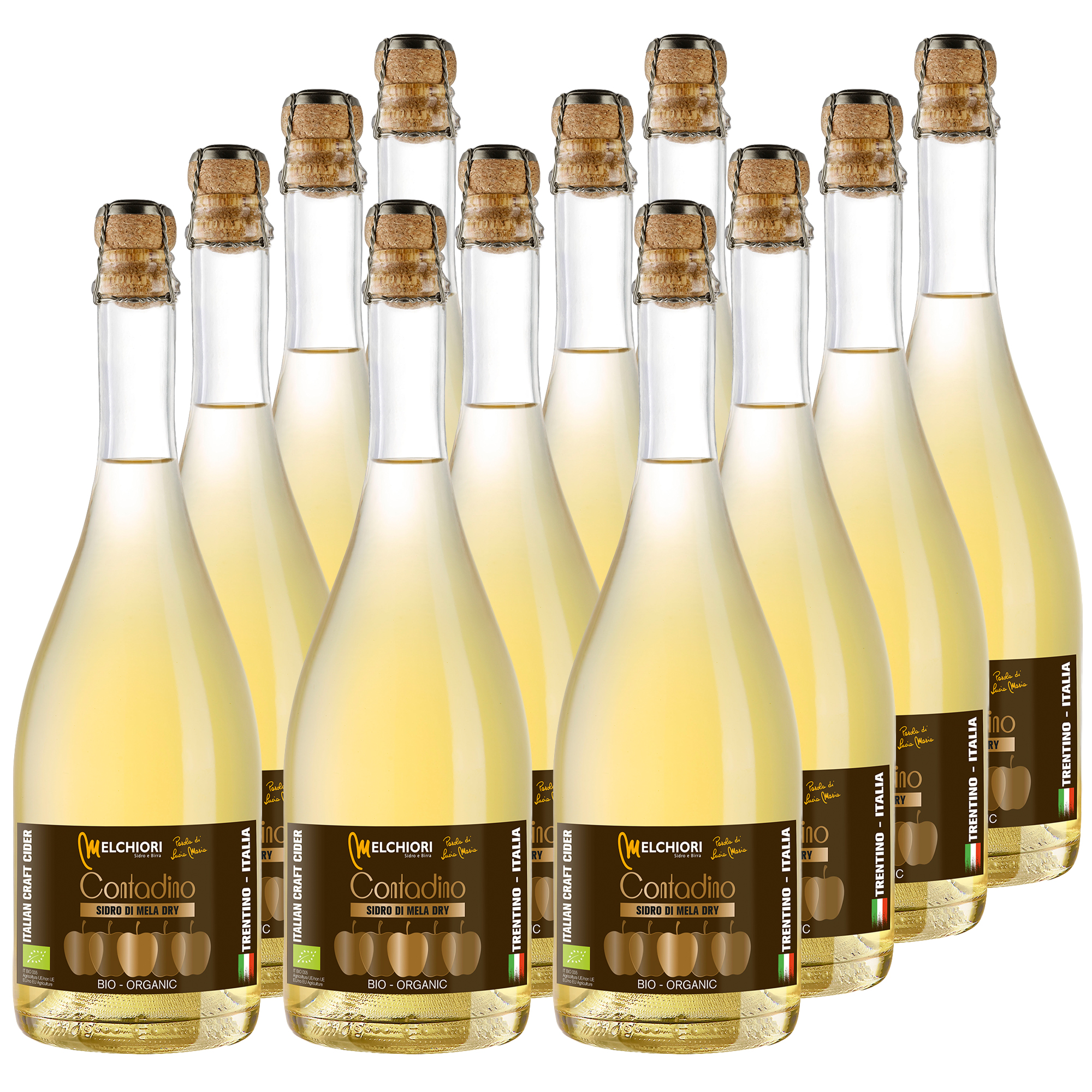 Melchiori Contadino Dry Bio-Cider 12x750ml Melchiori Contadino Dry Bio-Cider 12x750ml