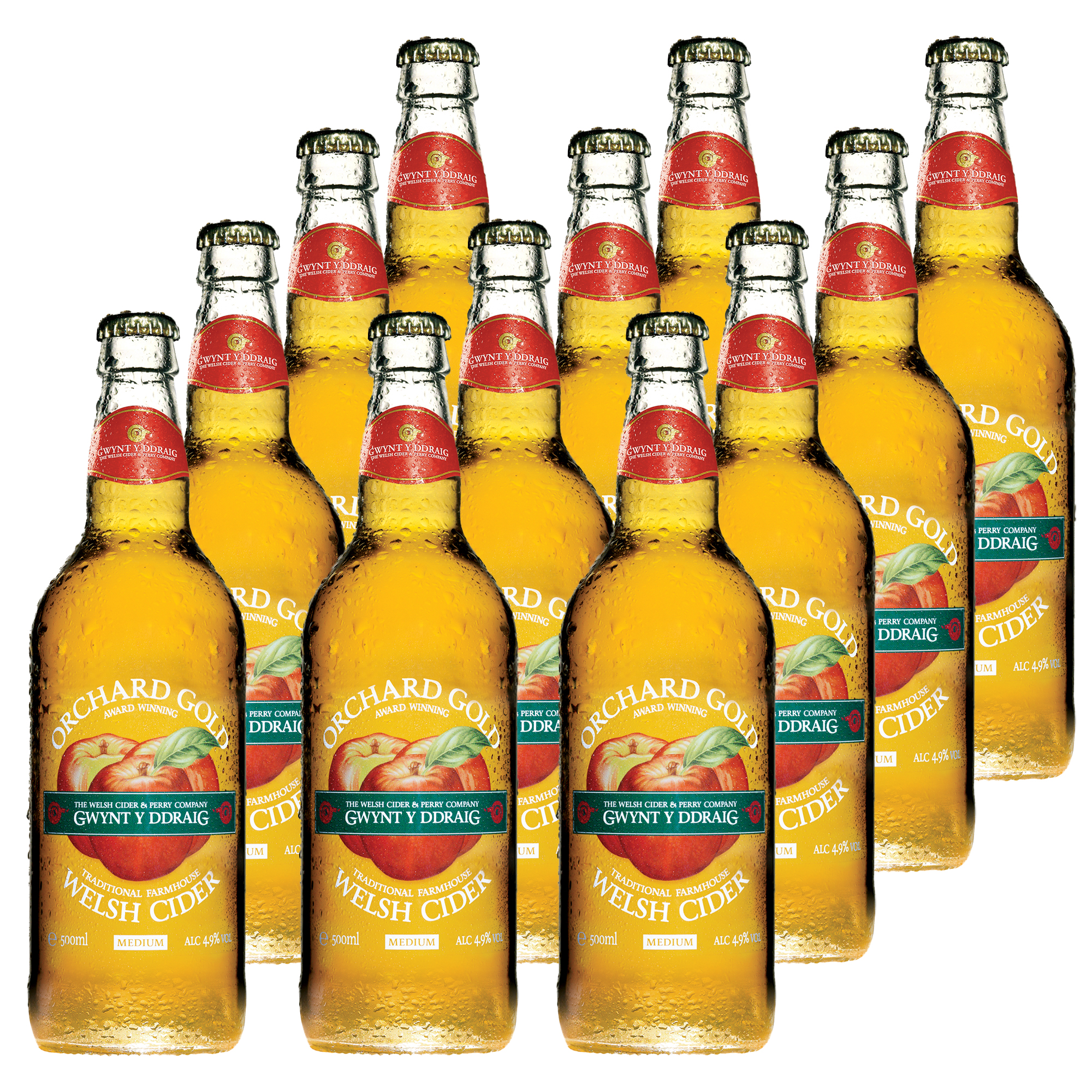 Gwynt y Ddraig Orchard Gold Cider 12x500ml Gwynt y Ddraig Orchard Gold Cider 12x500ml