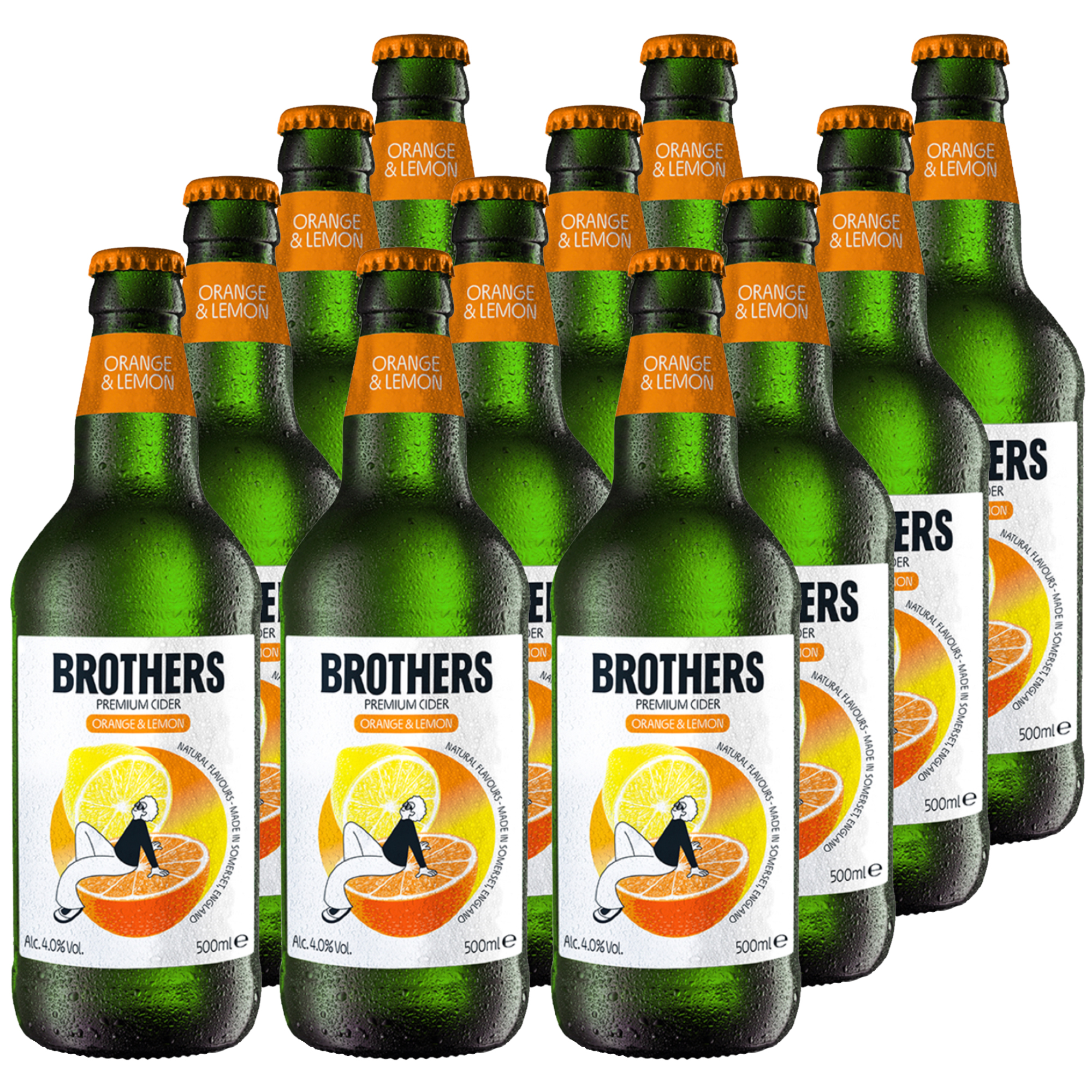Brothers Orange & Lemon Cider 12x500ml Brothers Orange & Lemon Cider 12x500ml