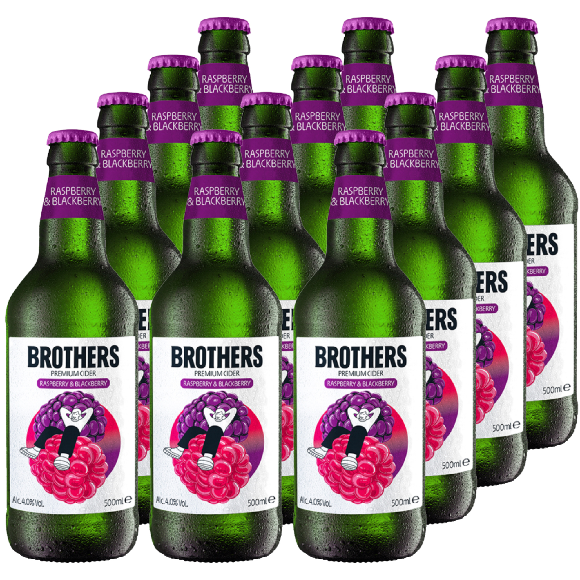 Brothers Raspberry & Blackberry Cider 12x500ml Brothers Raspberry & Blackberry Cider 12x500ml