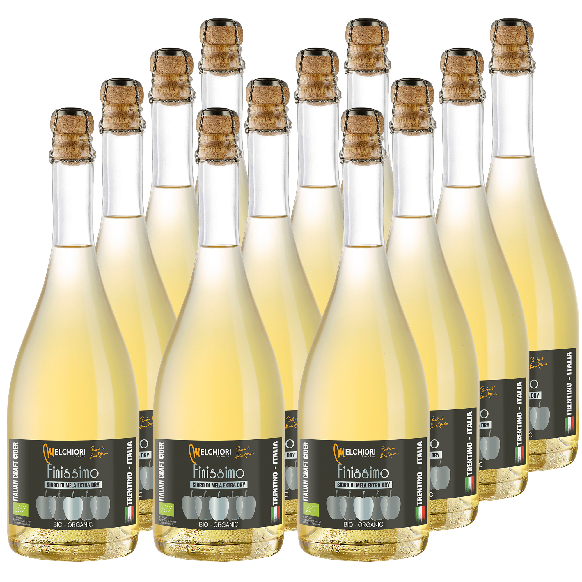 Melchiori Finissimo Extra Dry Bio-Cider 12x750ml Melchiori Finissimo Extra Dry Bio-Cider 12x750ml