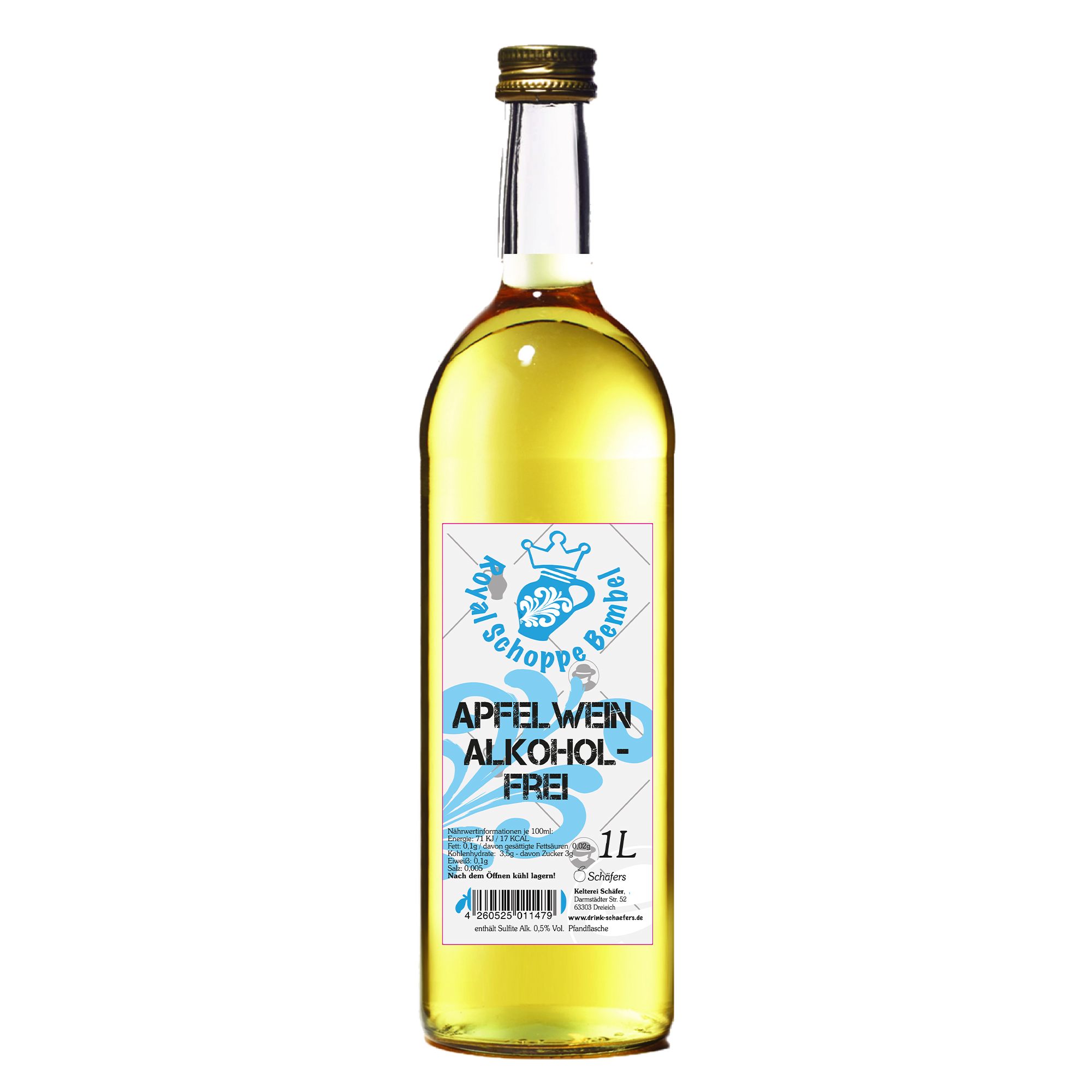 Schäfers Royal Schoppe - alkoholfreier Apfelwein 1 Liter Schäfers Royal Schoppe - alkoholfreier Apfelwein 1 Liter