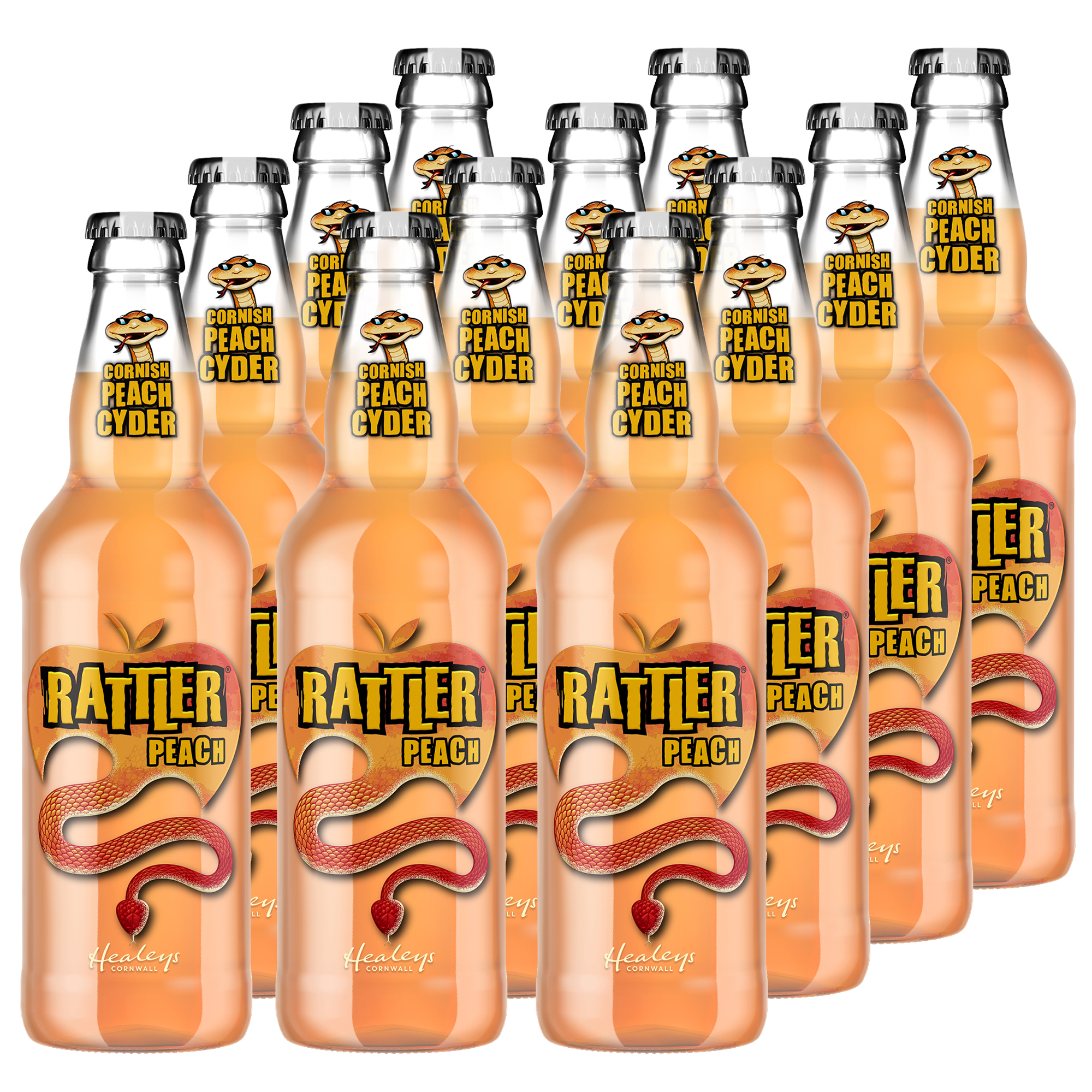 Rattler Peach Cornish Cider 12x500ml