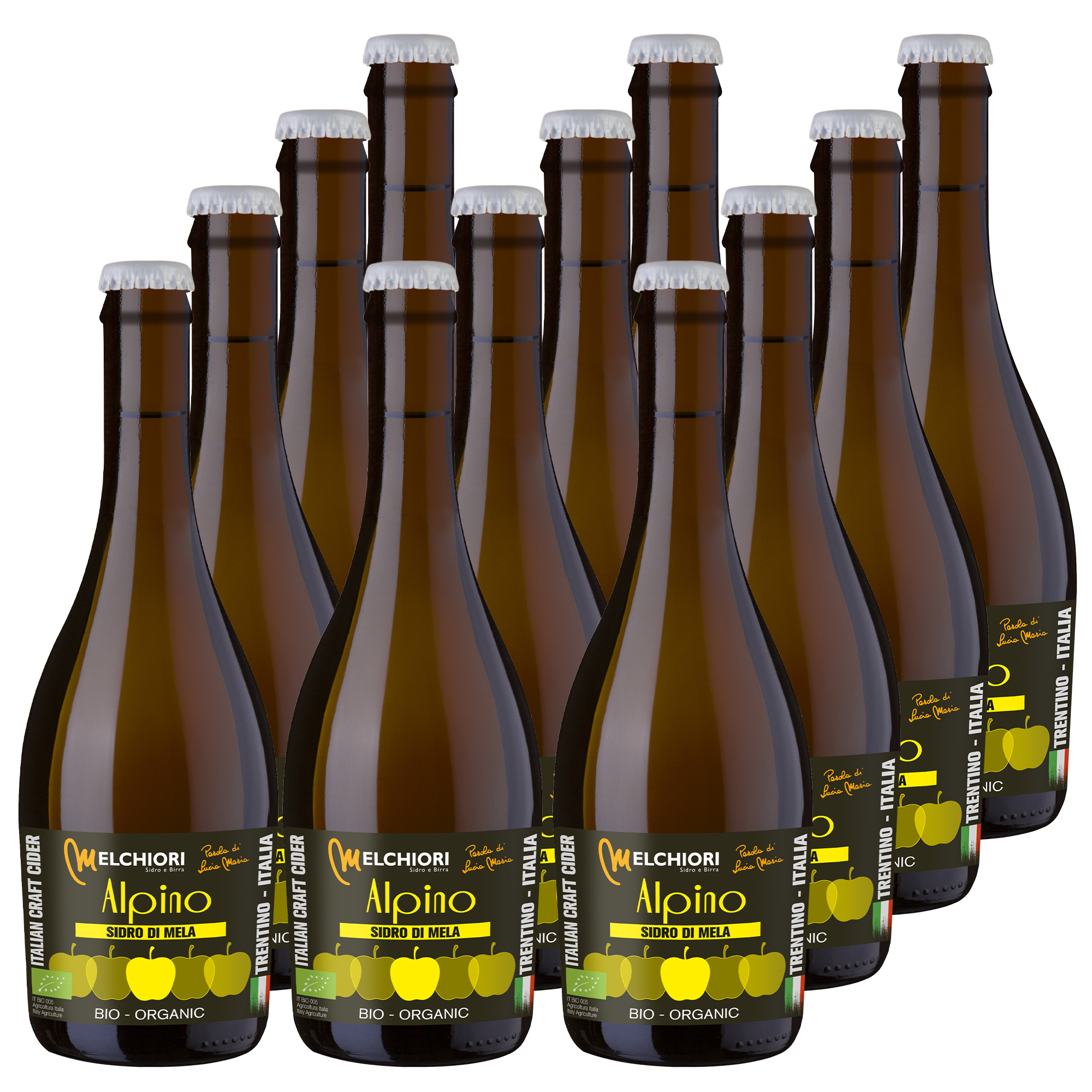 Melchiori Alpino Medium Bio-Cider 12x500ml Melchiori Alpino Medium Bio-Cider 12x500ml