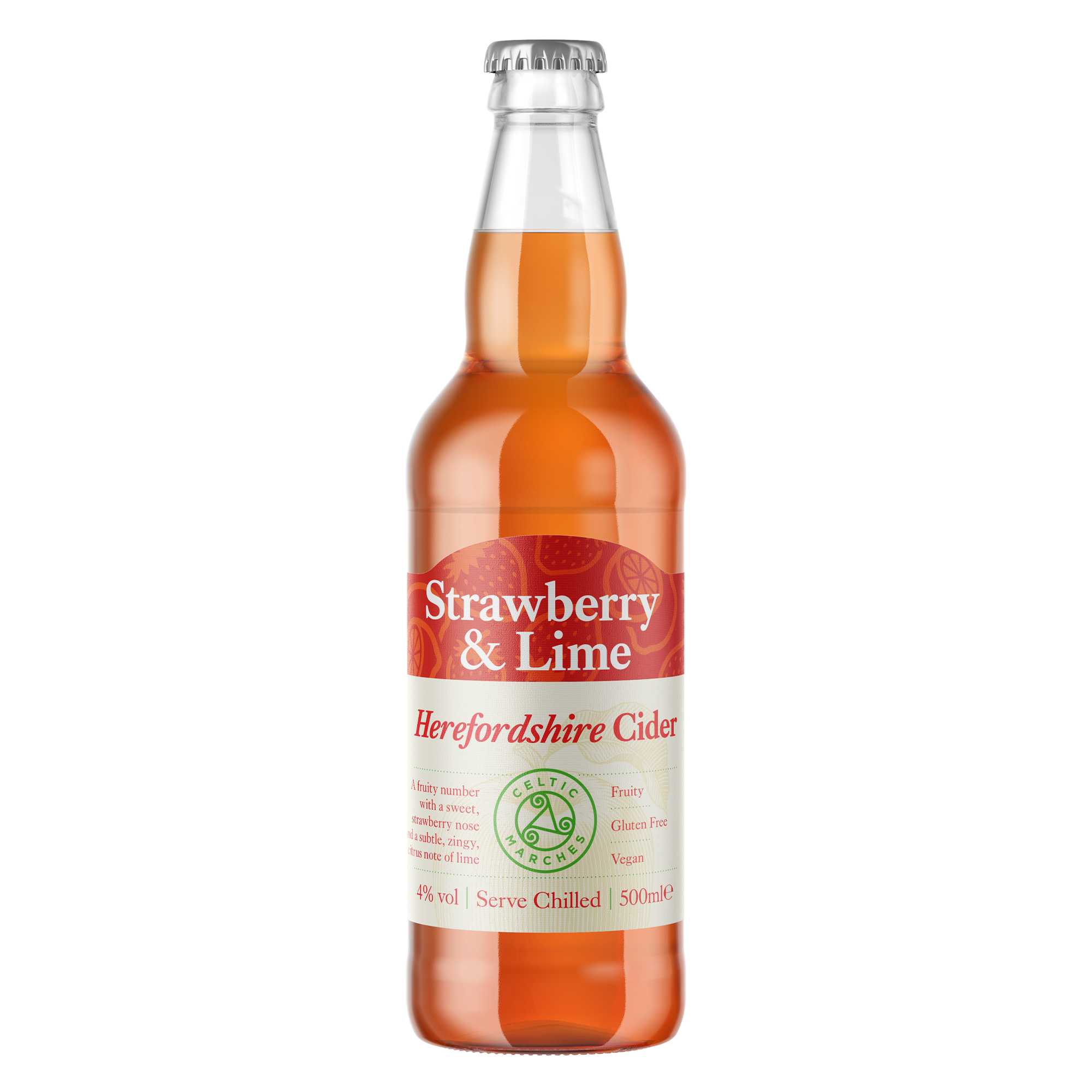 Celtic Marches Strawberry & Lime Cider 500ml Celtic Marches Strawberry & Lime Cider 500ml