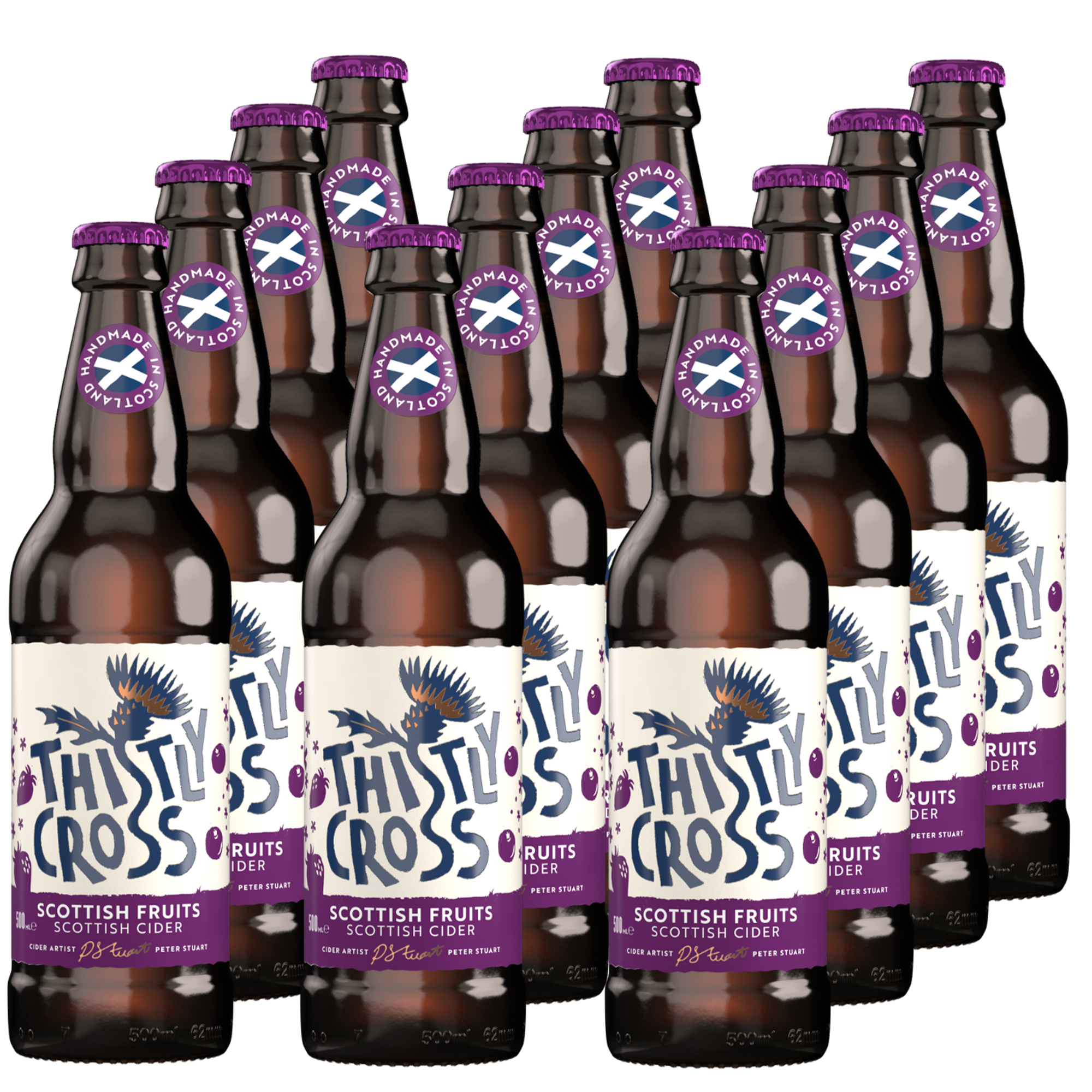 Thistly Cross Scottish Fruits Cider 12x500ml Thistly Cross Scottish Fruits Cider 12x500ml