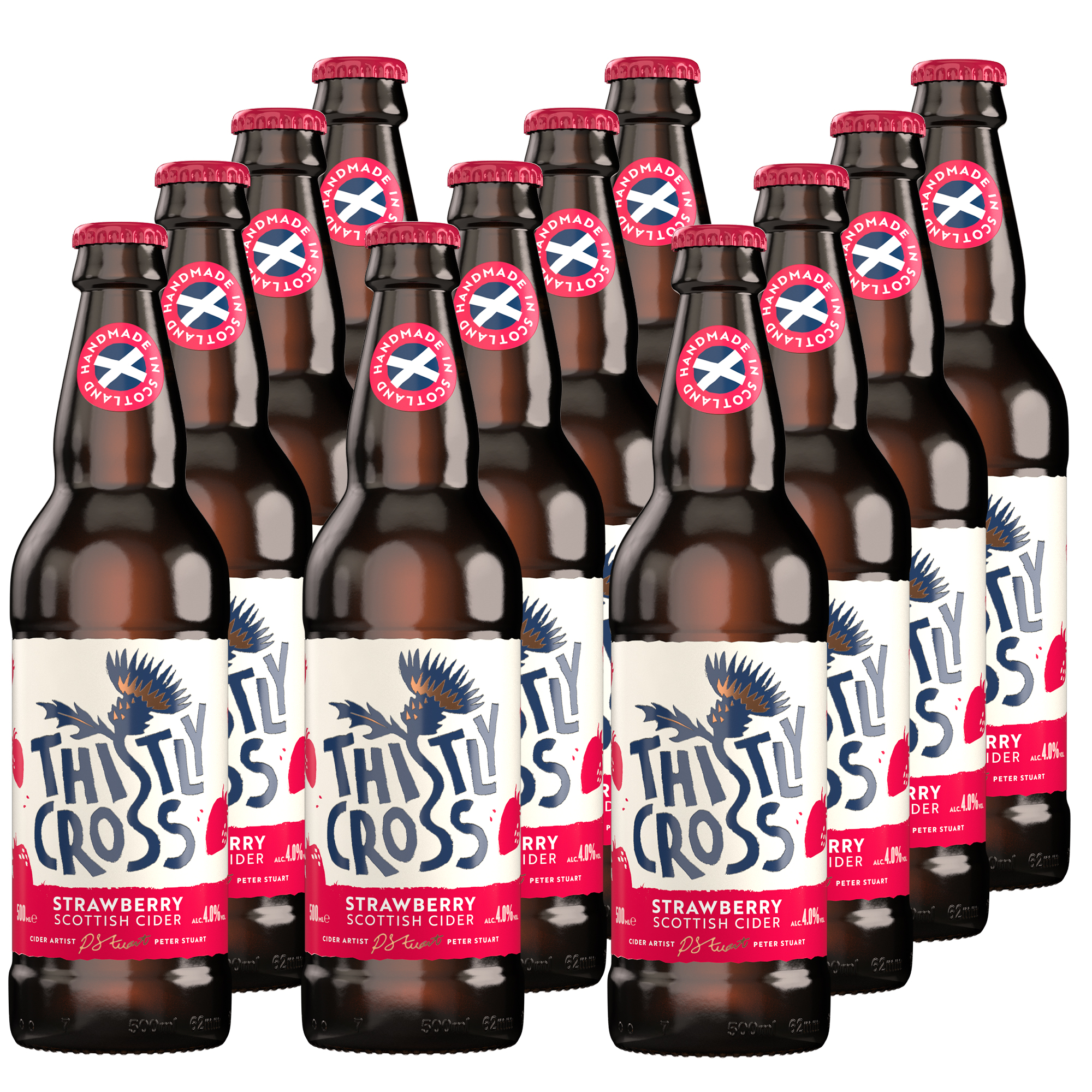 Thistly Cross Real Strawberry Cider 12x500ml Thistly Cross Real Strawberry Cider 12x500ml