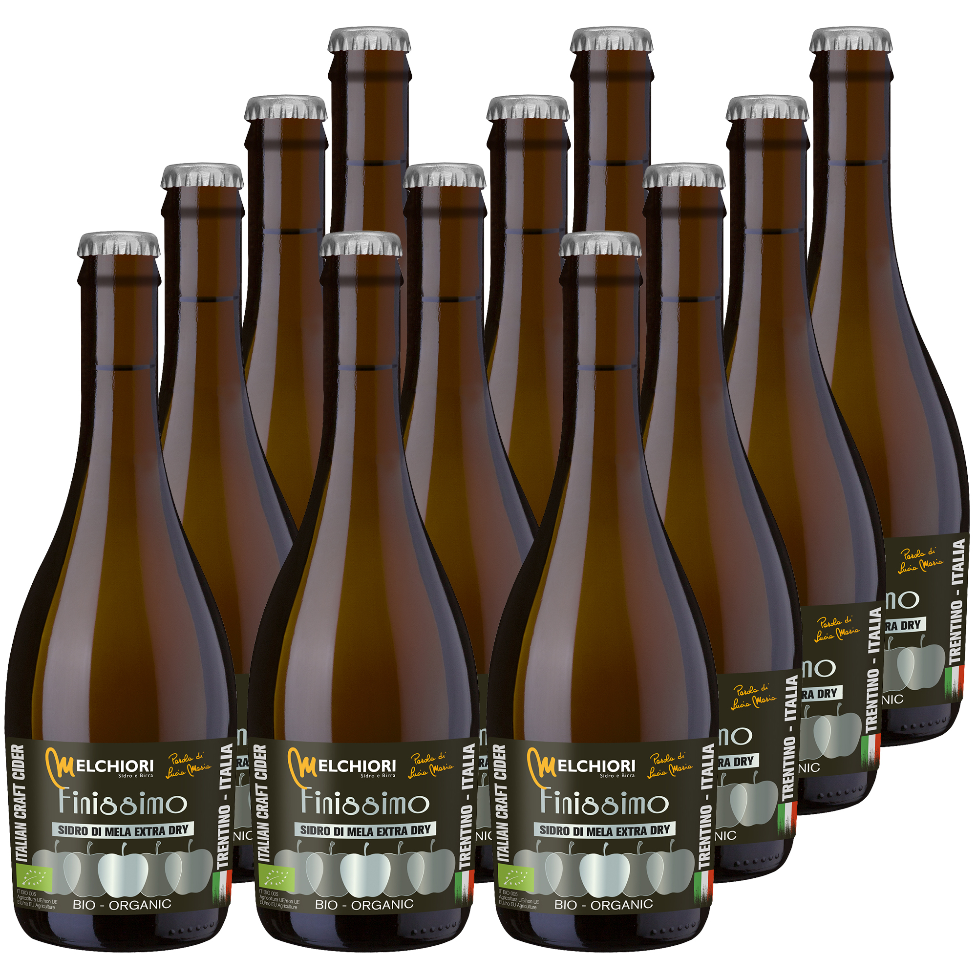 Melchiori Finissimo Extra Dry Bio-Cider 12x500ml Melchiori Finissimo Extra Dry Bio-Cider 12x500ml